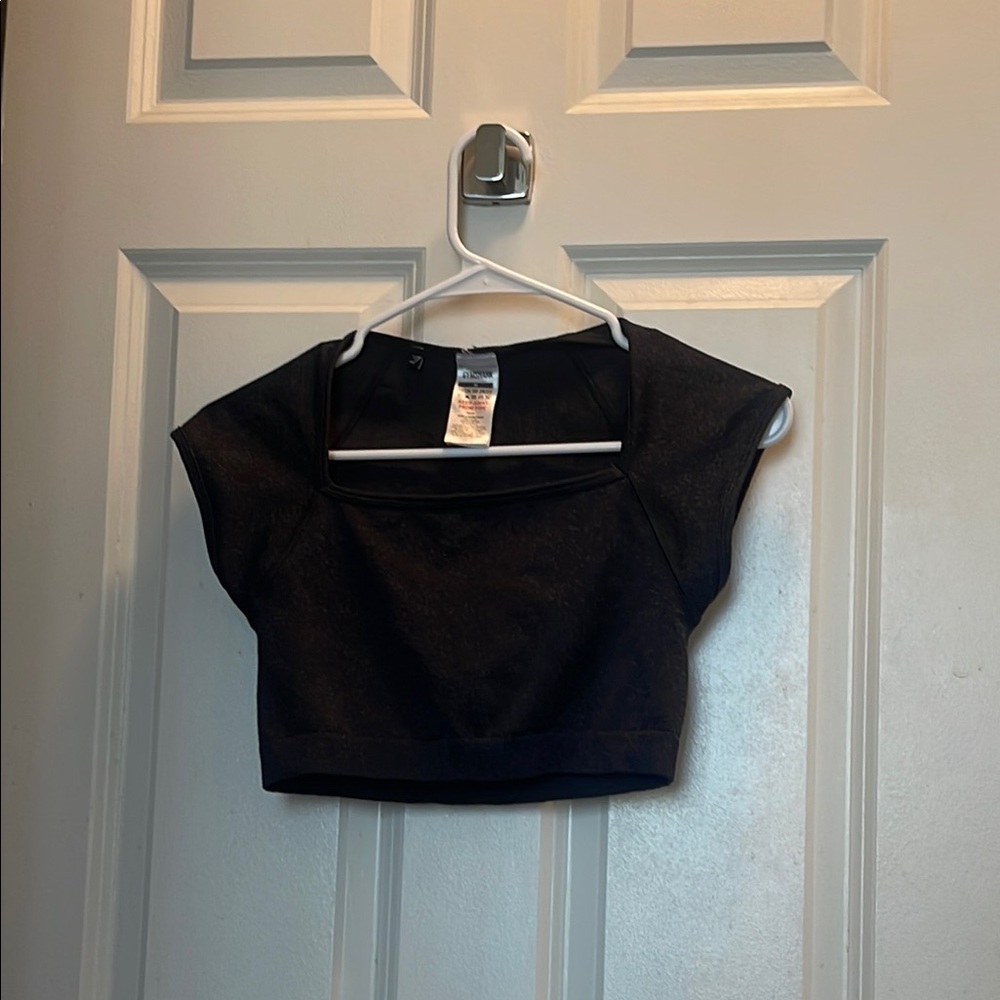 Gymshark Black Cropped Fitness Top